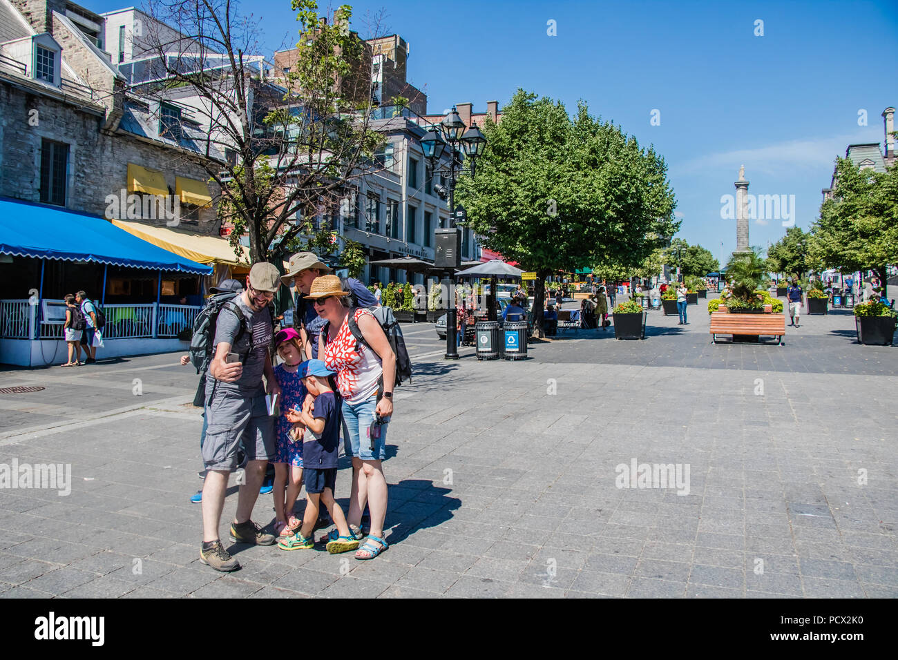 Montreal pubblica piazza Place Jacques Cartier Foto Stock