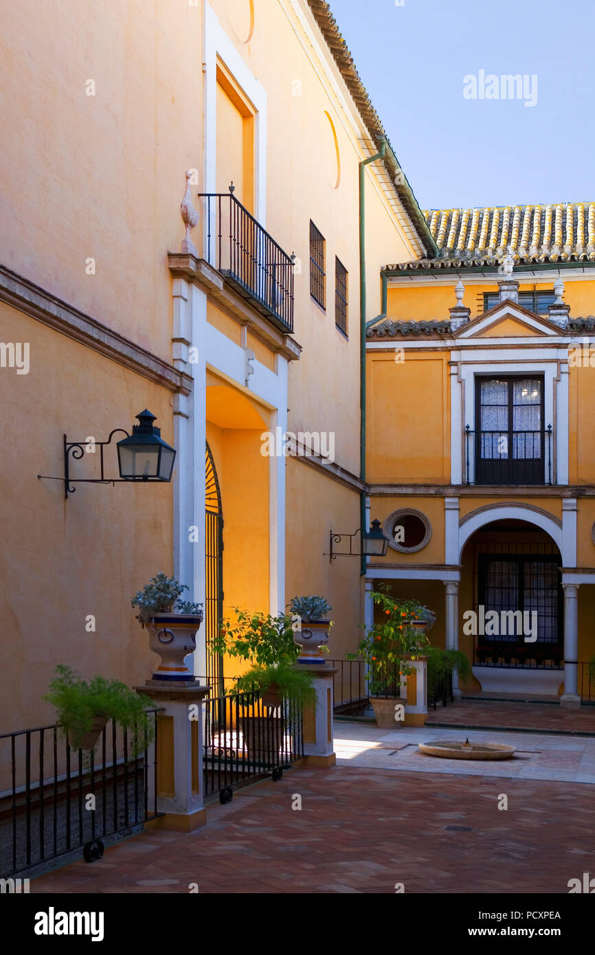 Corredor de Carlos V, palazzo gotico, Real Alcázar, Sevilla, Andalusia, Spagna Foto Stock