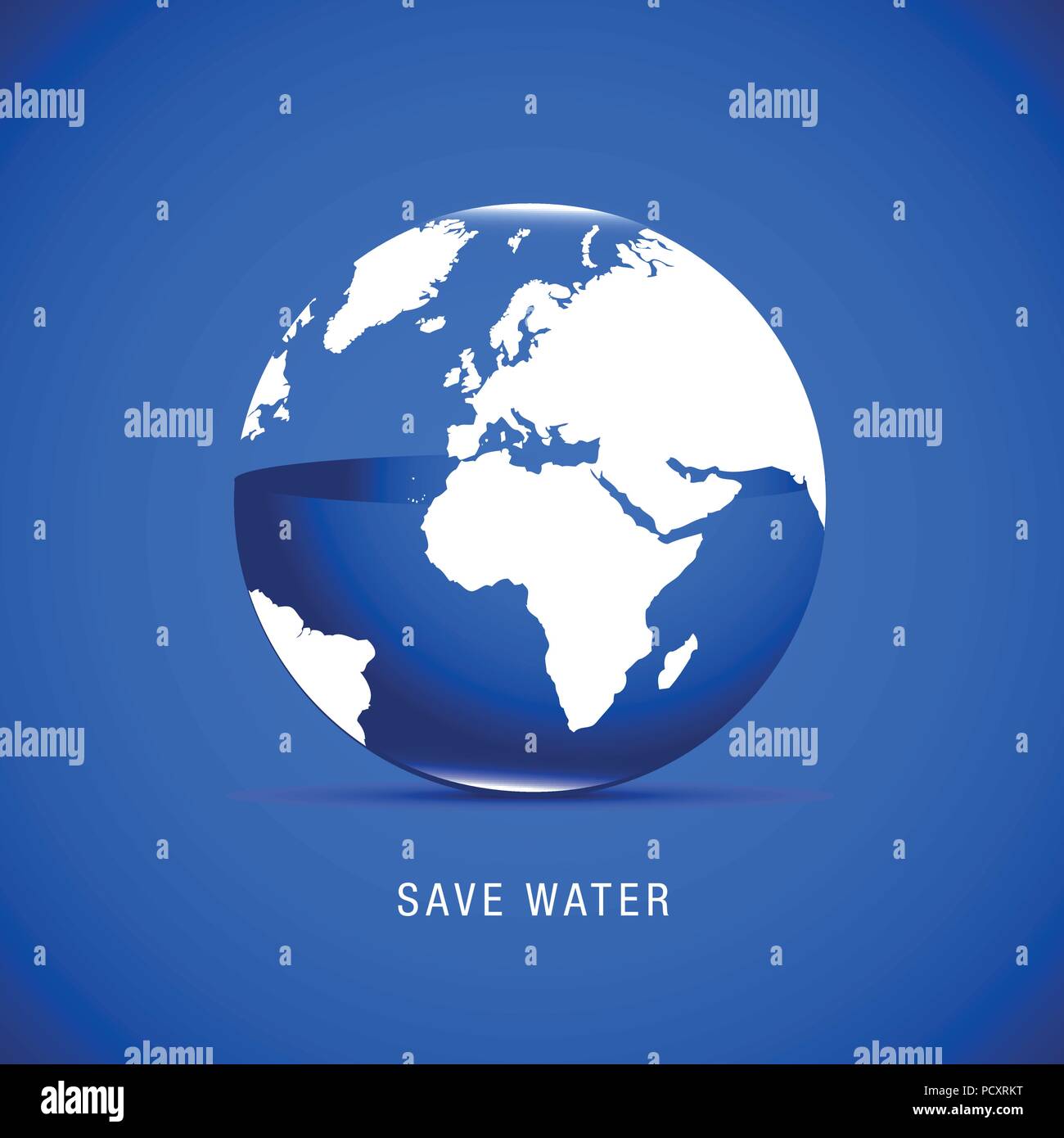 Risparmio di acqua per la messa a terra illustrazione vettoriale Illustrazione Vettoriale