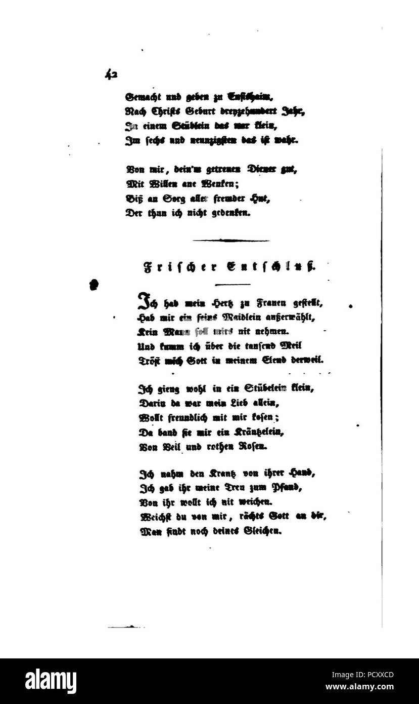 Altteutsche Volks- Meisterlieder (Heidelberg) 110. Foto Stock