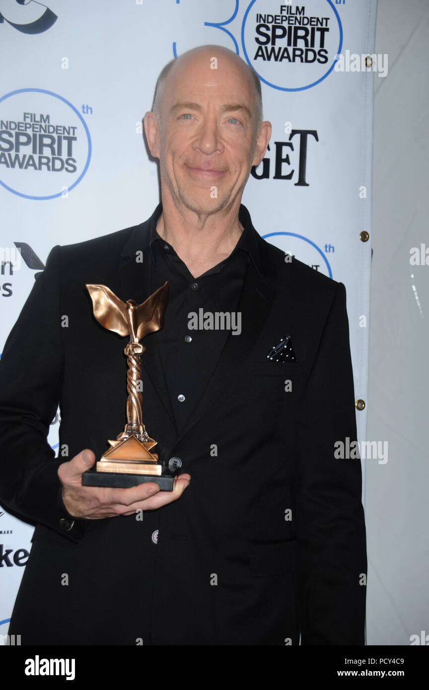 SANTA MONICA, CA - 21 febbraio: JK Simmons assiste la pellicola 2015 Lo Spirito indipendente Awards a Santa Monica Beach il 21 febbraio 2015 in Santa Monica, California Persone: JK Simmons Foto Stock