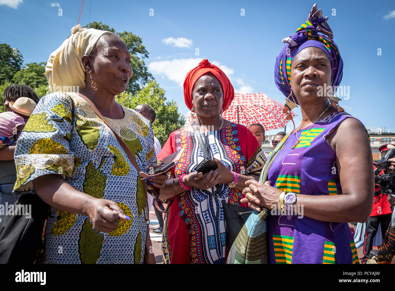 Afrikan annuale Giornata di emancipazione riparazioni rally e marzo di Brixton, Sud Londra, Regno Unito. Foto Stock