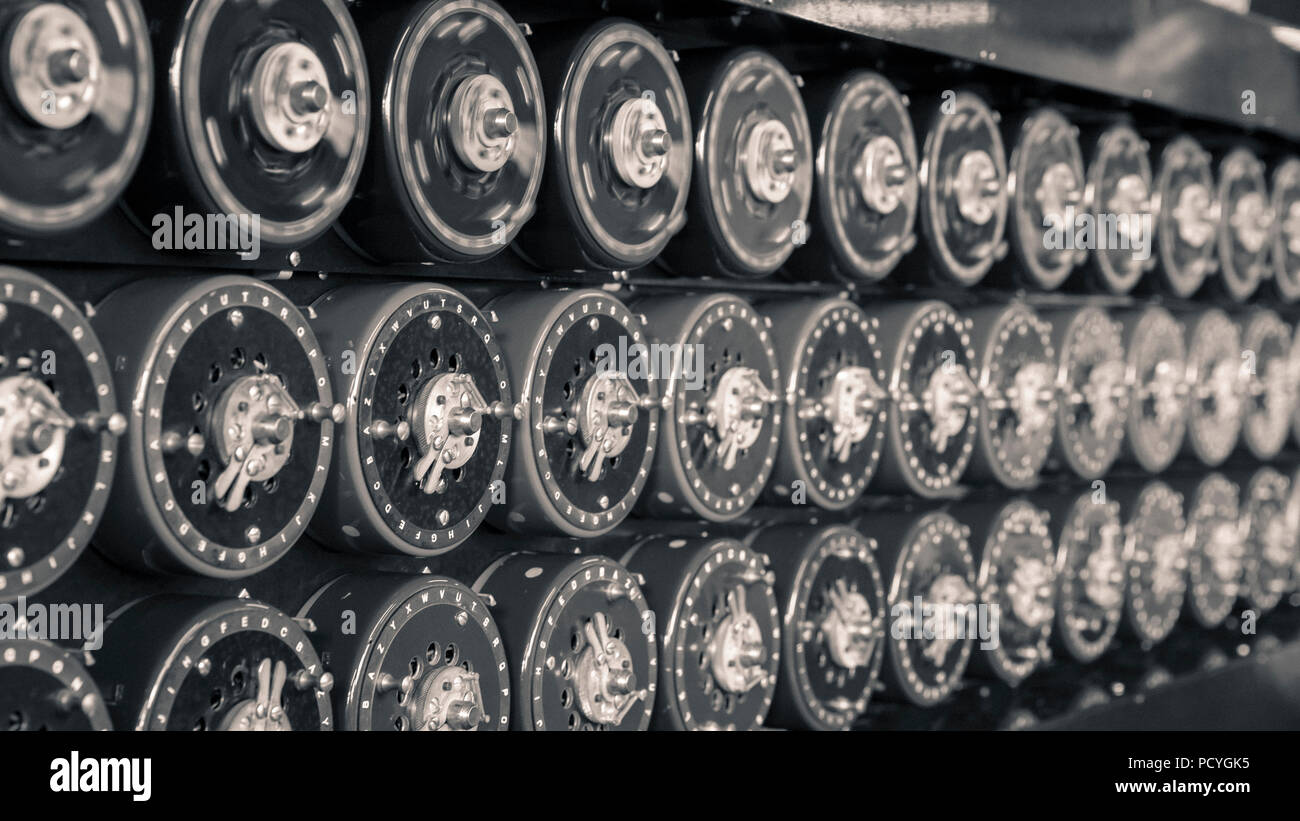 La lavorazione di bombe a Bletchley Park, casa della famosa codebreakers del Governo Codice e Cypher School - il precursore del GCHQ Foto Stock