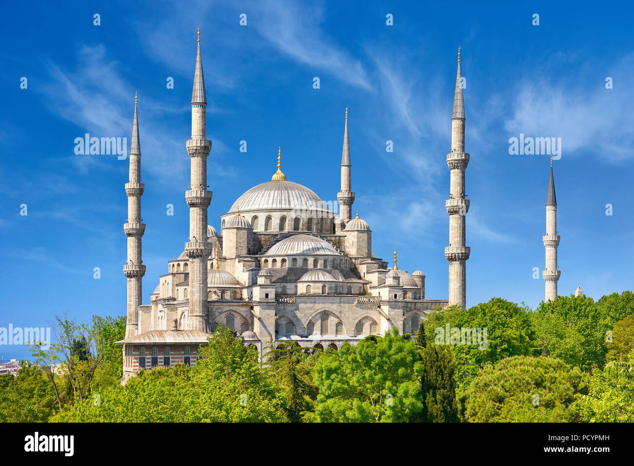 La Moschea Blu, l'UNESCO, Istanbul, Turchia Foto Stock
