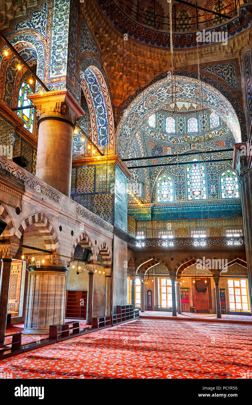 La Moschea Blu interno, Sultan Ahmed moschea, Sito Patrimonio Mondiale