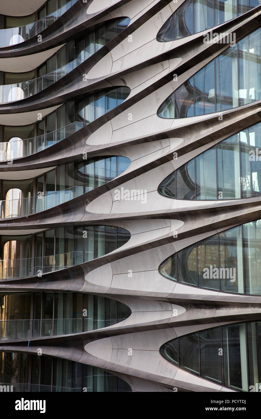 Dettaglio dell'edificio 520 West 28th Street a Chelsea, New York City Foto Stock