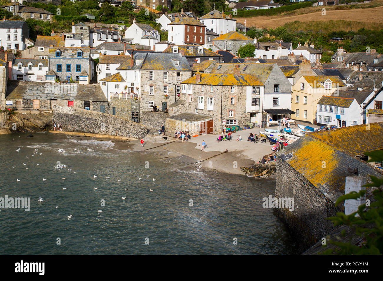 Port Isaac Harbour, Cornwall, Regno Unito Foto Stock