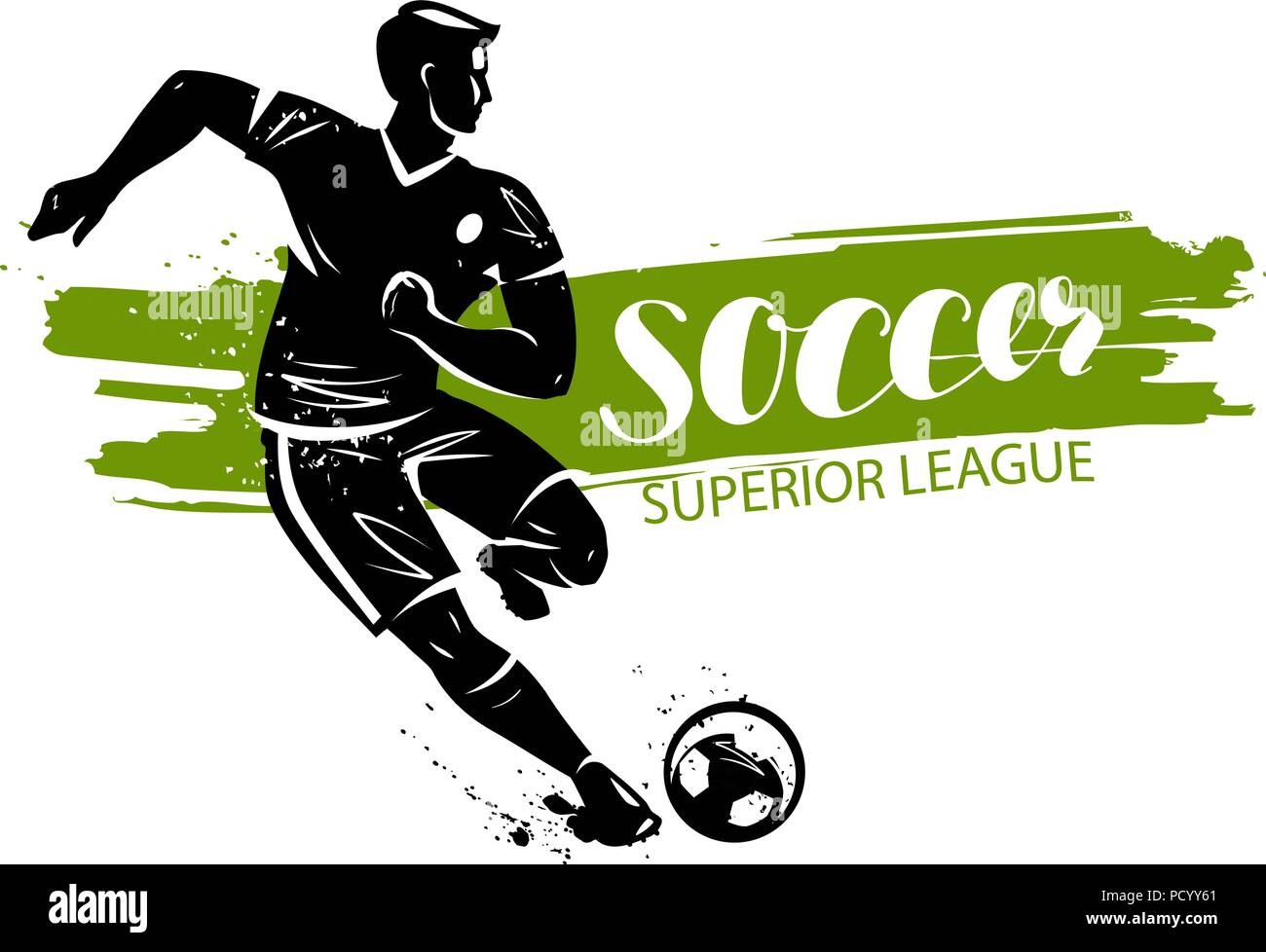 Soccer banner. Sport concept. Illustrazione Vettoriale Illustrazione Vettoriale