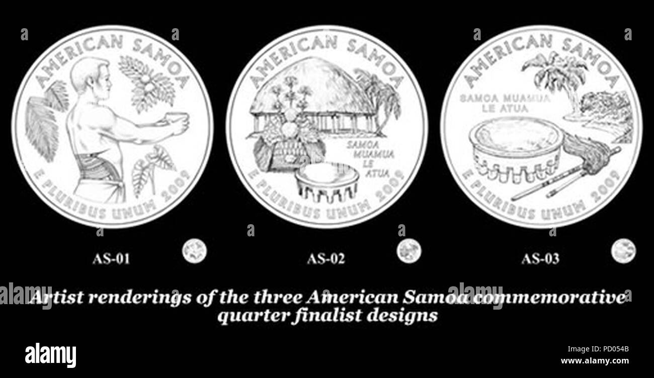 American-Samoa-Commemorative-Quarter-Finalist-Designs. Foto Stock