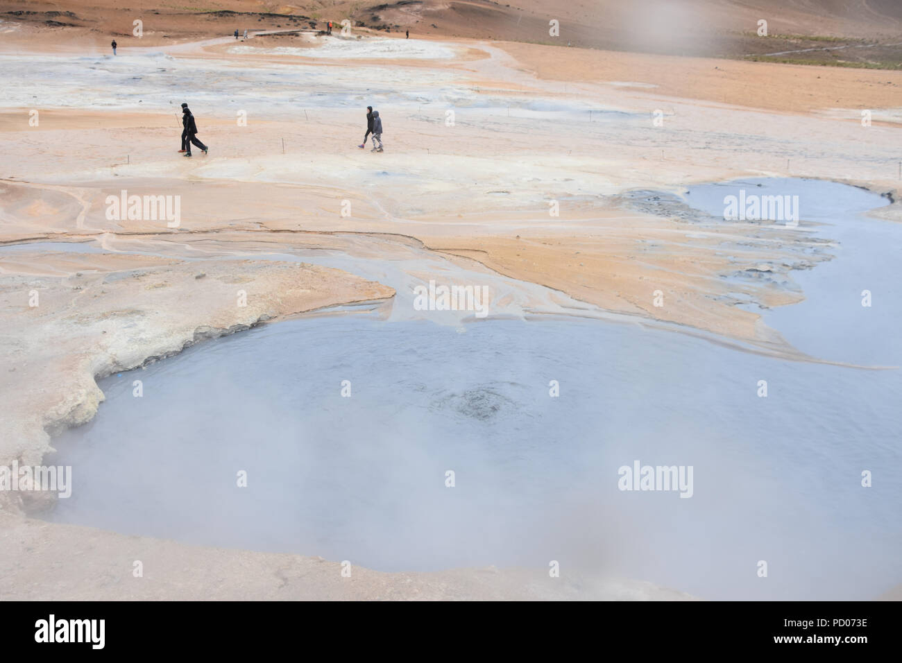Namafjall Hverir molle geotermica, Islanda. Luglio 2018 Foto Stock