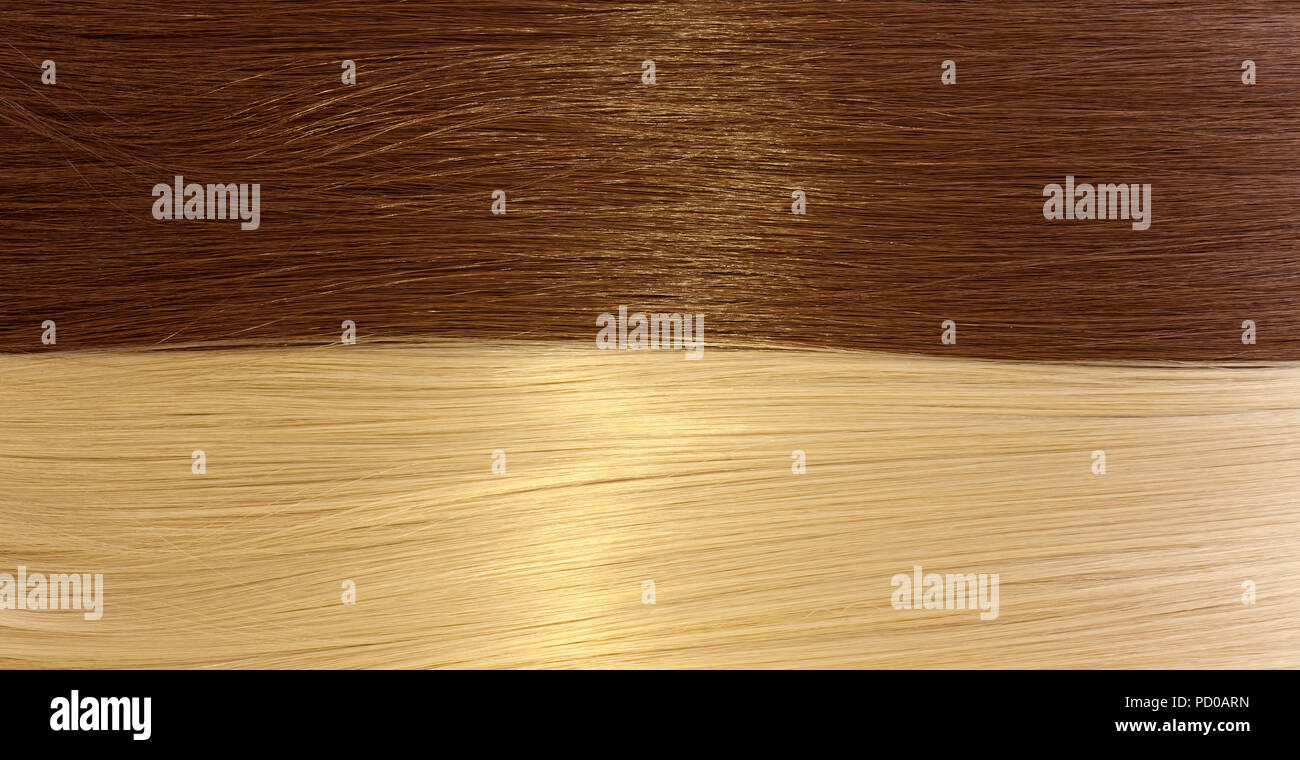 Bionda e marrone capelli texture Foto Stock
