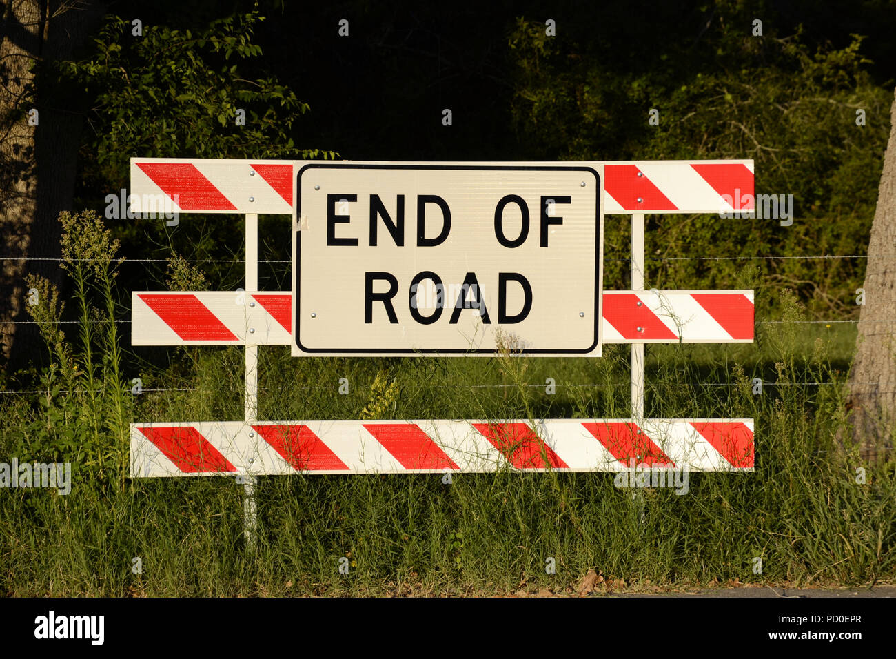 Fine del cartello stradale. Foto Stock