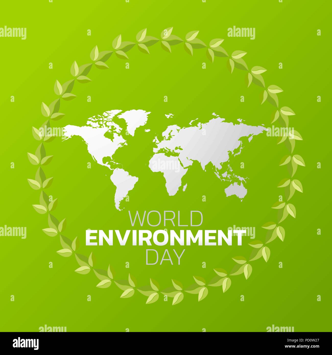 La Giornata Mondiale dell Ambiente icona logo design, illustrazione vettoriale Illustrazione Vettoriale