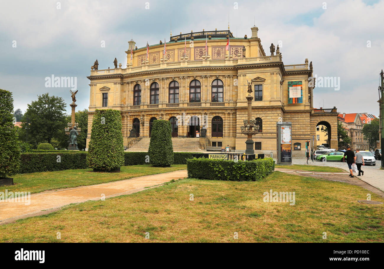 Praga, 11 giu 2018 - Il Rudolfinum di Praga, un bellissimo edificio in stile neo-rinascimentale, che è la Casa della Orchestra Filarmonica Ceca. Foto Stock