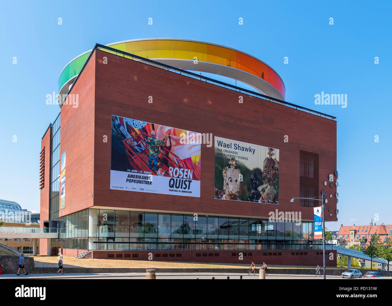 ARoS Aarhus Kunstmuseum, un importante museo di arte ad Aarhus in Danimarca con il Rainbow Panorama sul tetto Foto Stock