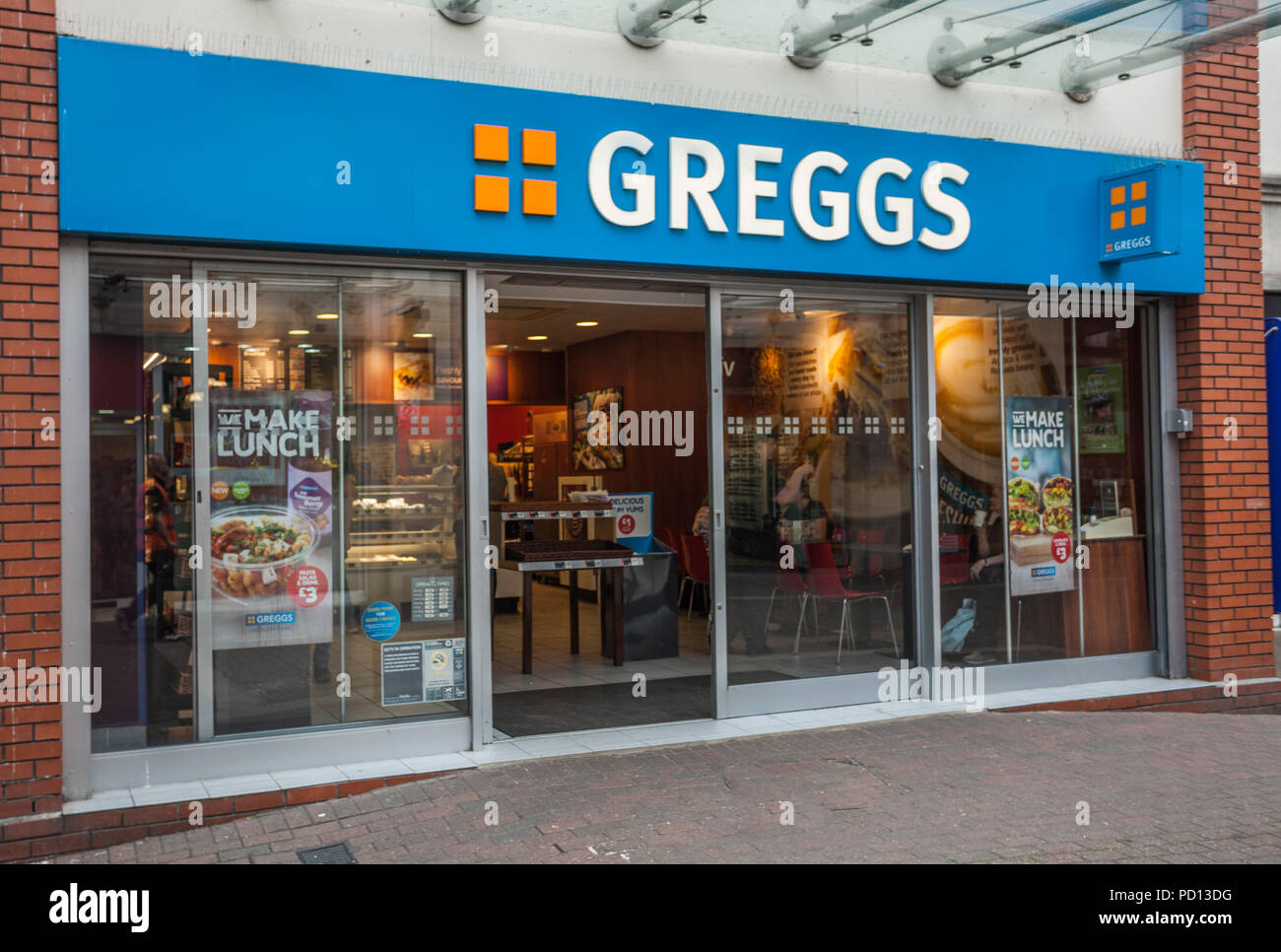 Greggs store in Stockton-on-Tees, England, Regno Unito Foto Stock