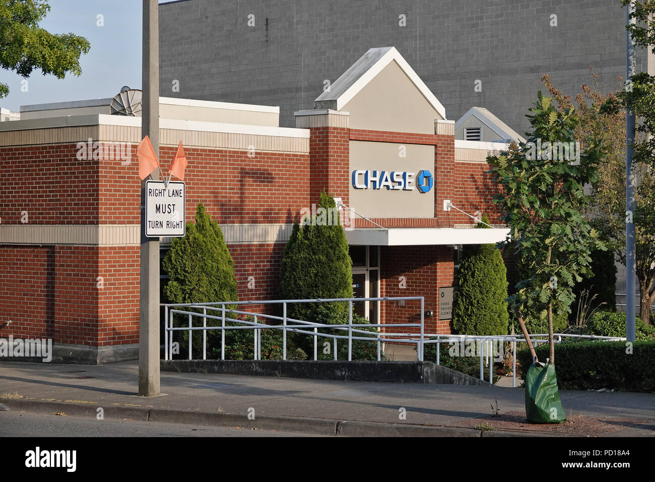 Chase Bank nel centro di Bellevue, Washington, Stati Uniti; agosto 2018 Foto Stock