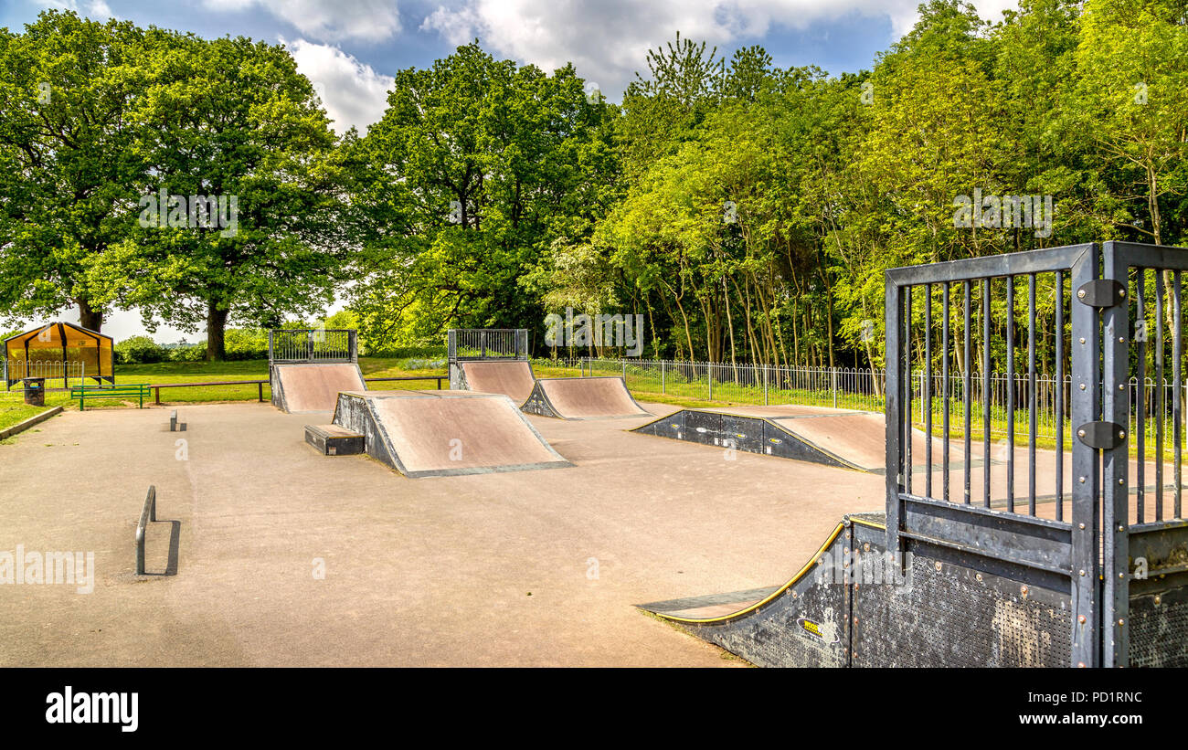 Viste della Morton Stanley Park a Redditch, Worcestershire. Foto Stock