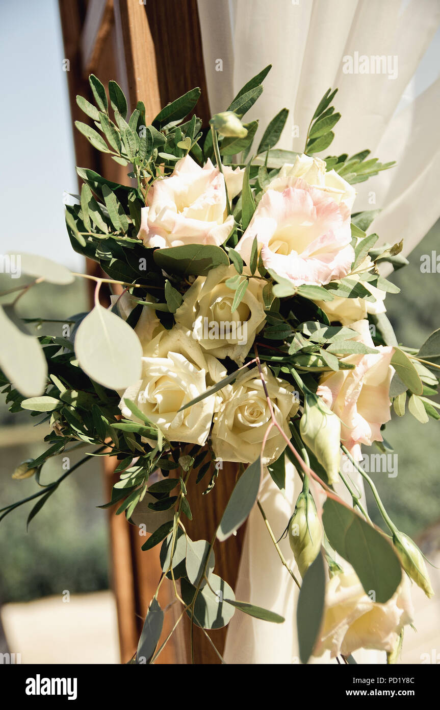 Decorazioni per matrimoni bouquet di fiori Foto Stock