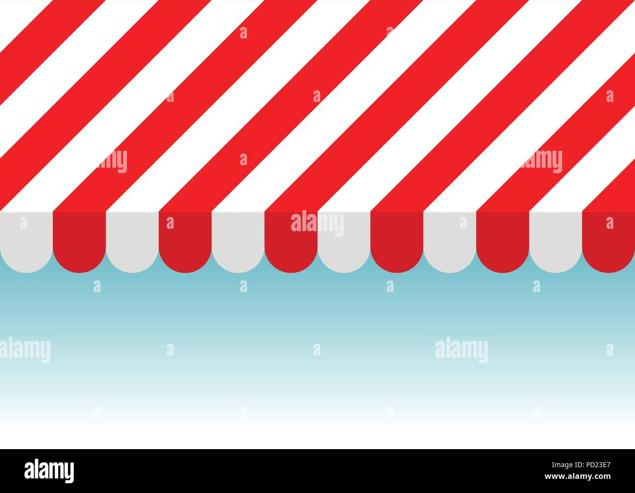 Rossa e bianca a strisce ombrellone. Orizzontalmente seamless pattern, EPS 8 illustrazione vettoriale o sullo sfondo per gli annunci, copertine, poster siti web ecc. No. 2 Illustrazione Vettoriale
