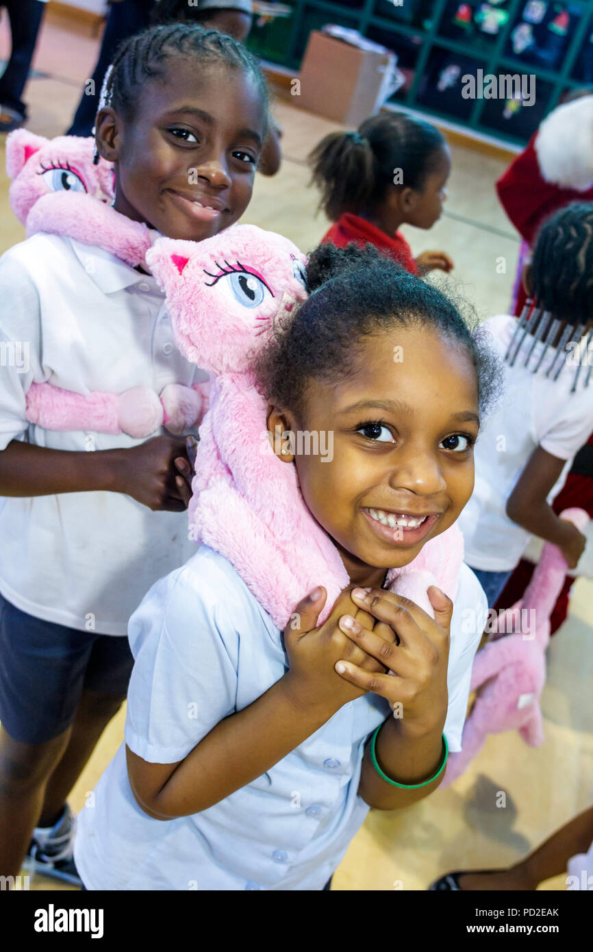 Miami Florida,Miami Dade County,Coconut Grove,Virrick Park,Christmas Toy Giveaway,date away,community event,Holiday,low income,Black Blacks African AF Foto Stock