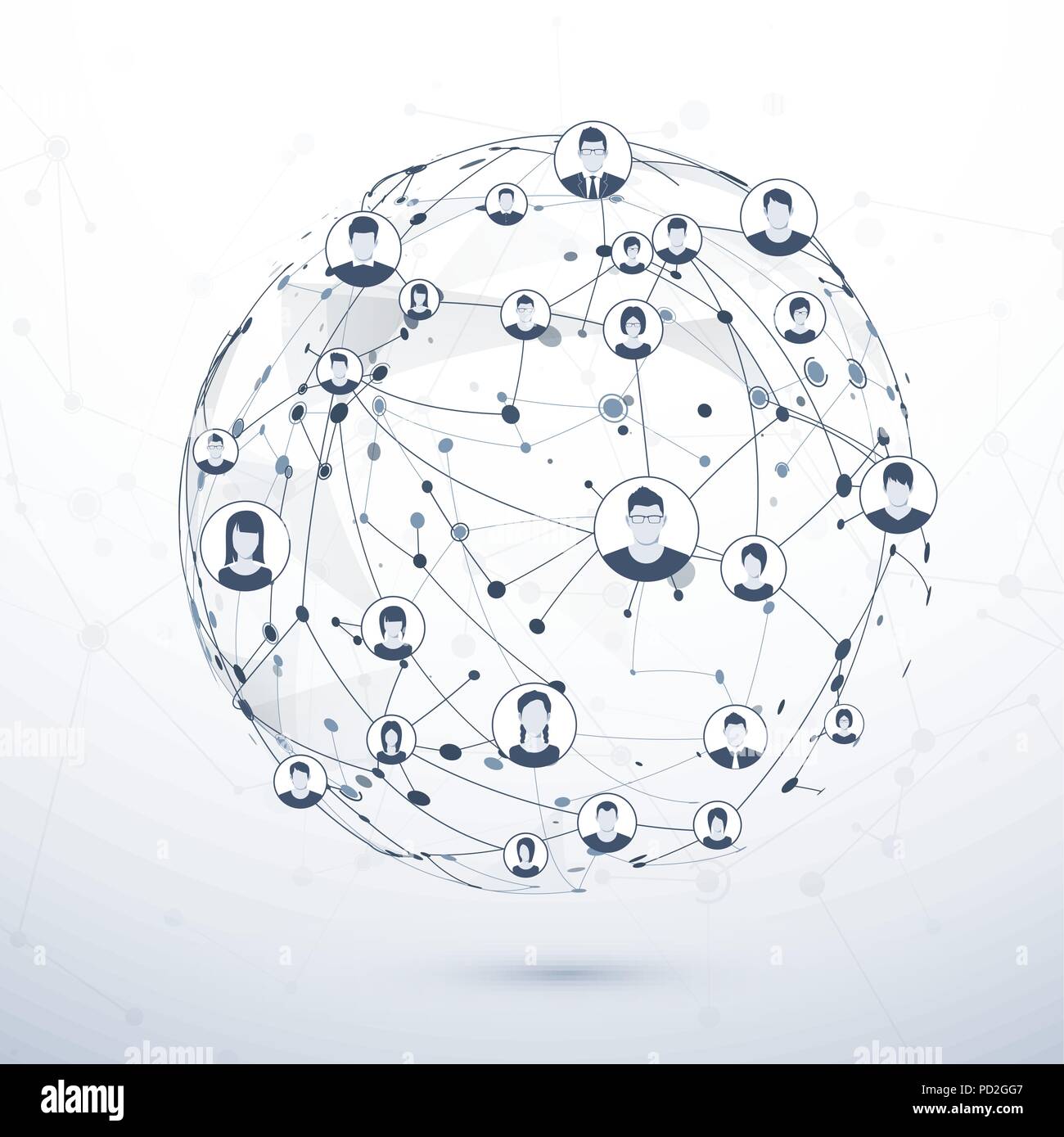 Struttura di rete. Social media concetto. Illustrazione Vettoriale Illustrazione Vettoriale