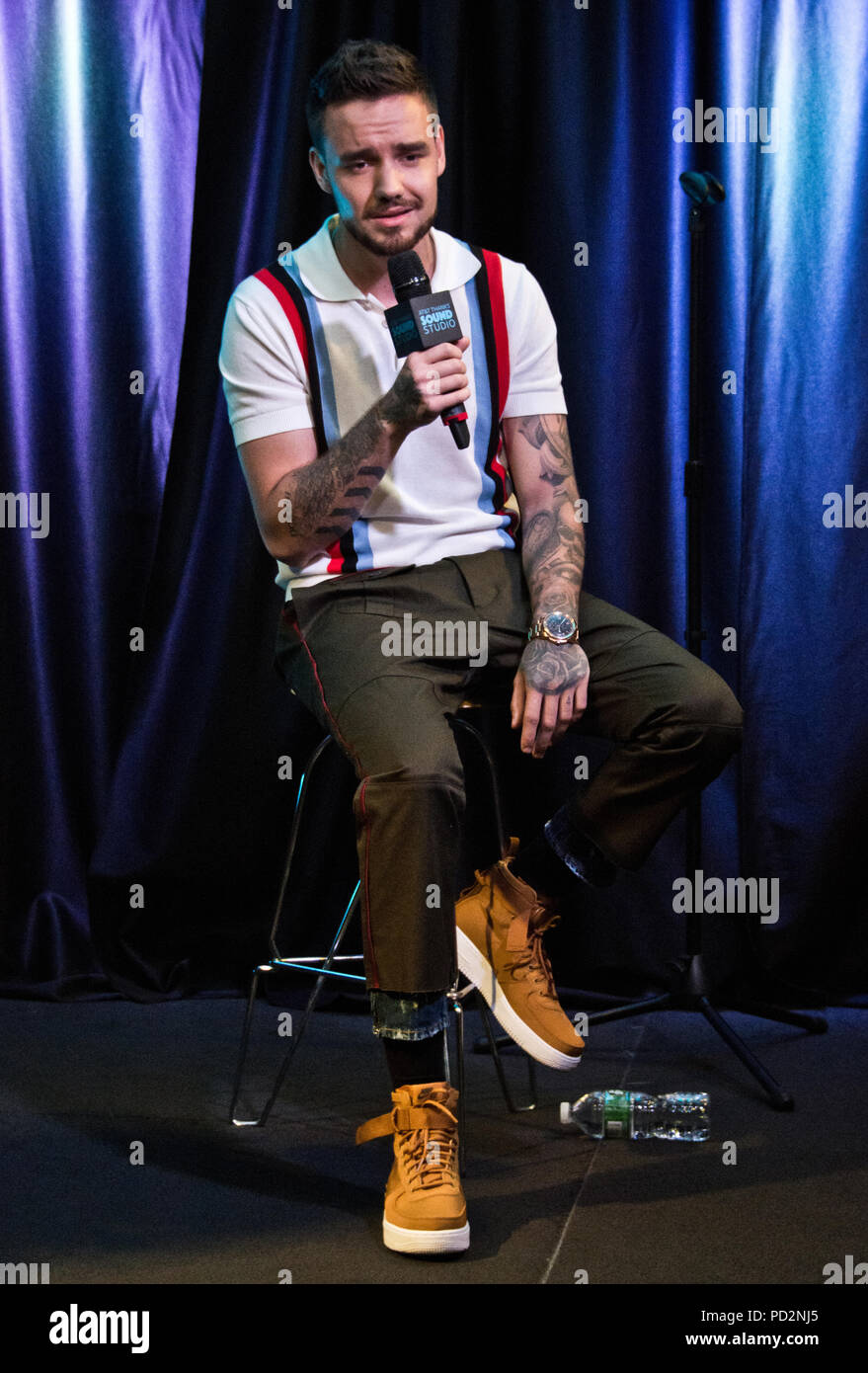 Bala Cynwyd, PA, Stati Uniti d'America. Il 18 giugno, 2018. Inglese Singer-Songwriter Liam Payne visite Q102's teatro delle prestazioni. Foto Stock