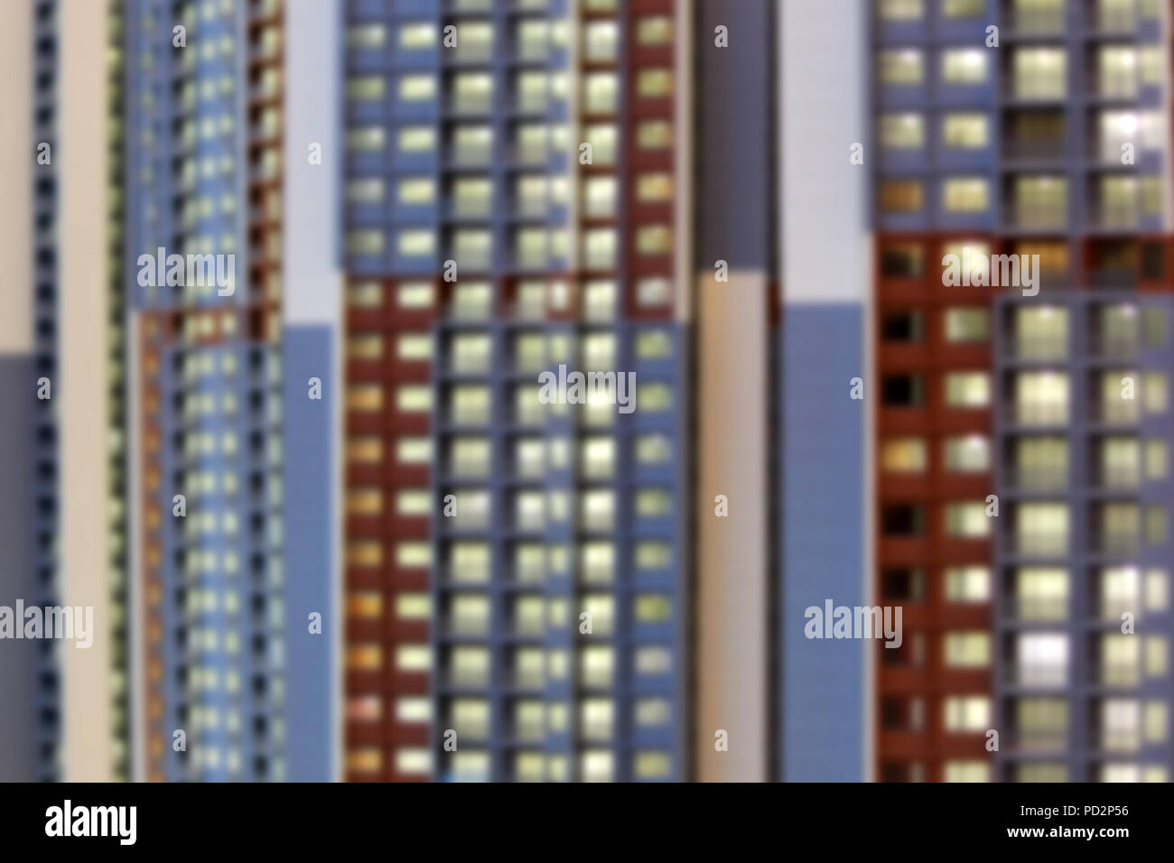 Foto sfocate parete di edificio moderno come fondo di architettura Foto Stock