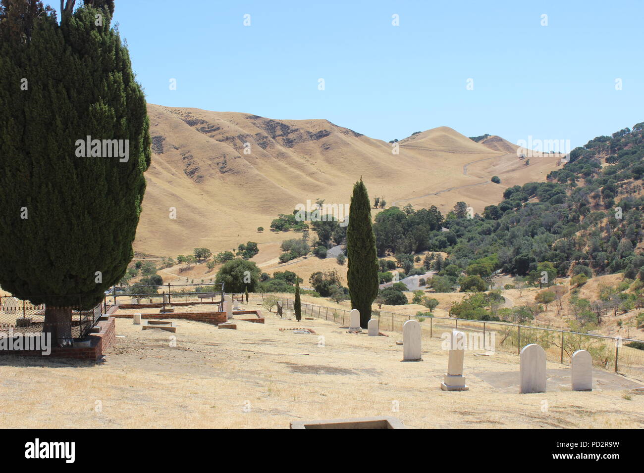 La Rose Hill Cemetery, Black Diamond Mine regionali di preservare, Antiochia, California Foto Stock