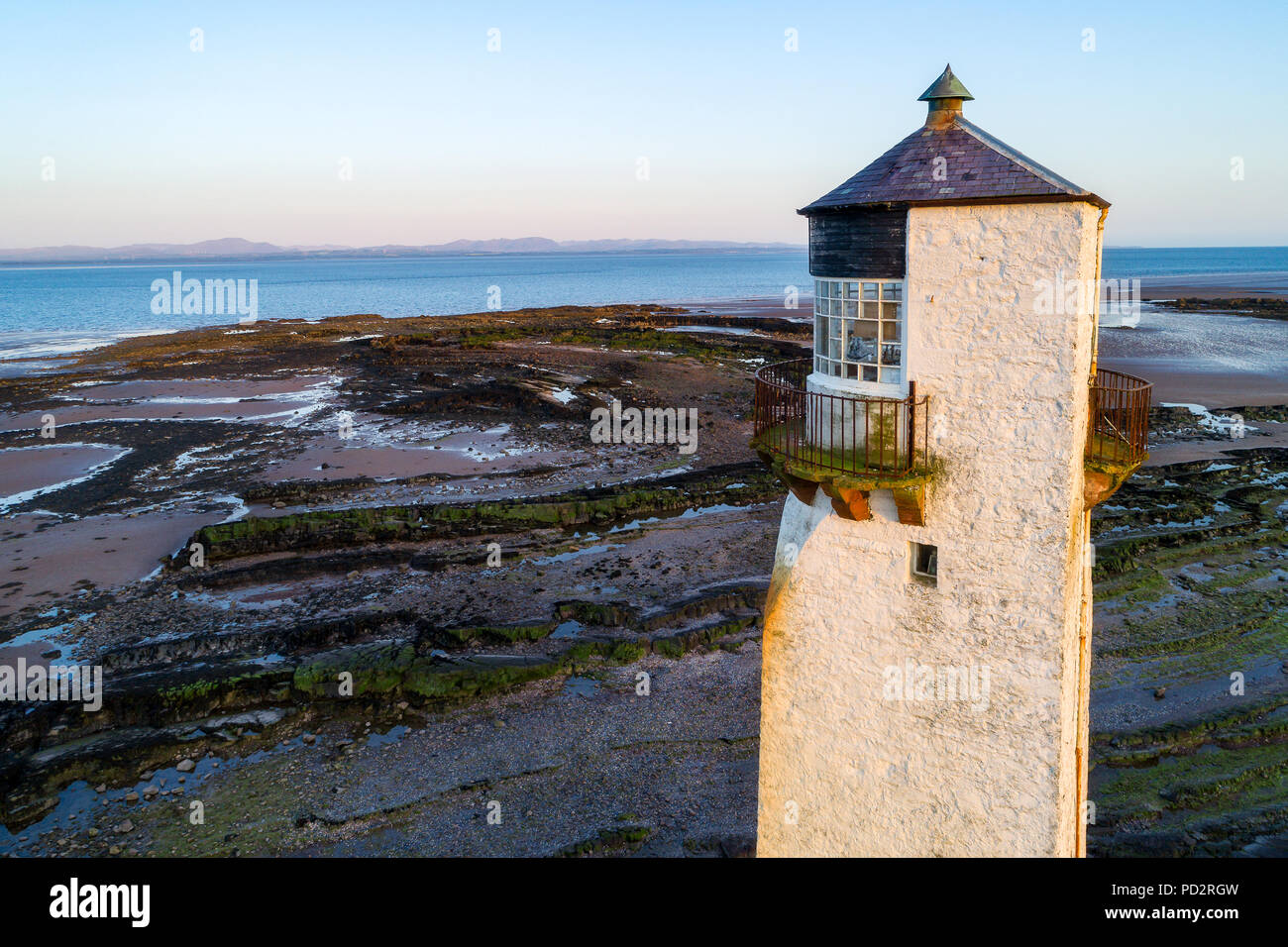 Southerness Faro è il secondo più antico faro in Scozia Foto Stock