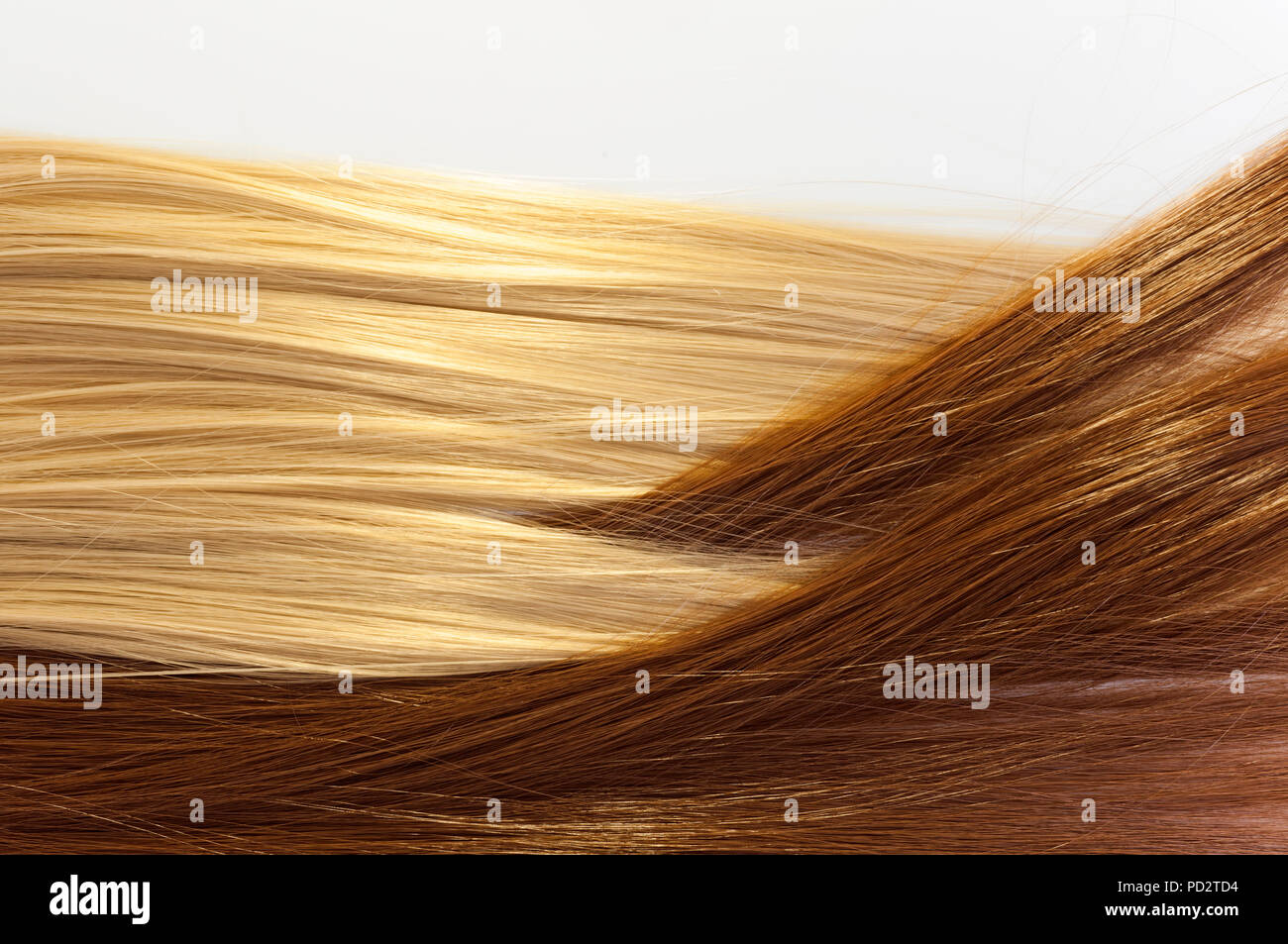 Bionda e marrone capelli texture Foto Stock
