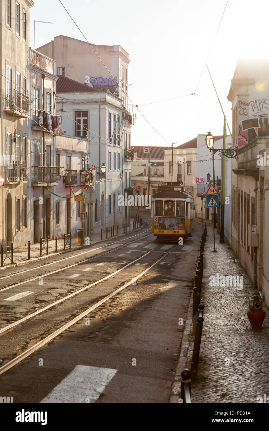 La città di Lisbona viste, Lisbona, Portogallo Foto Stock