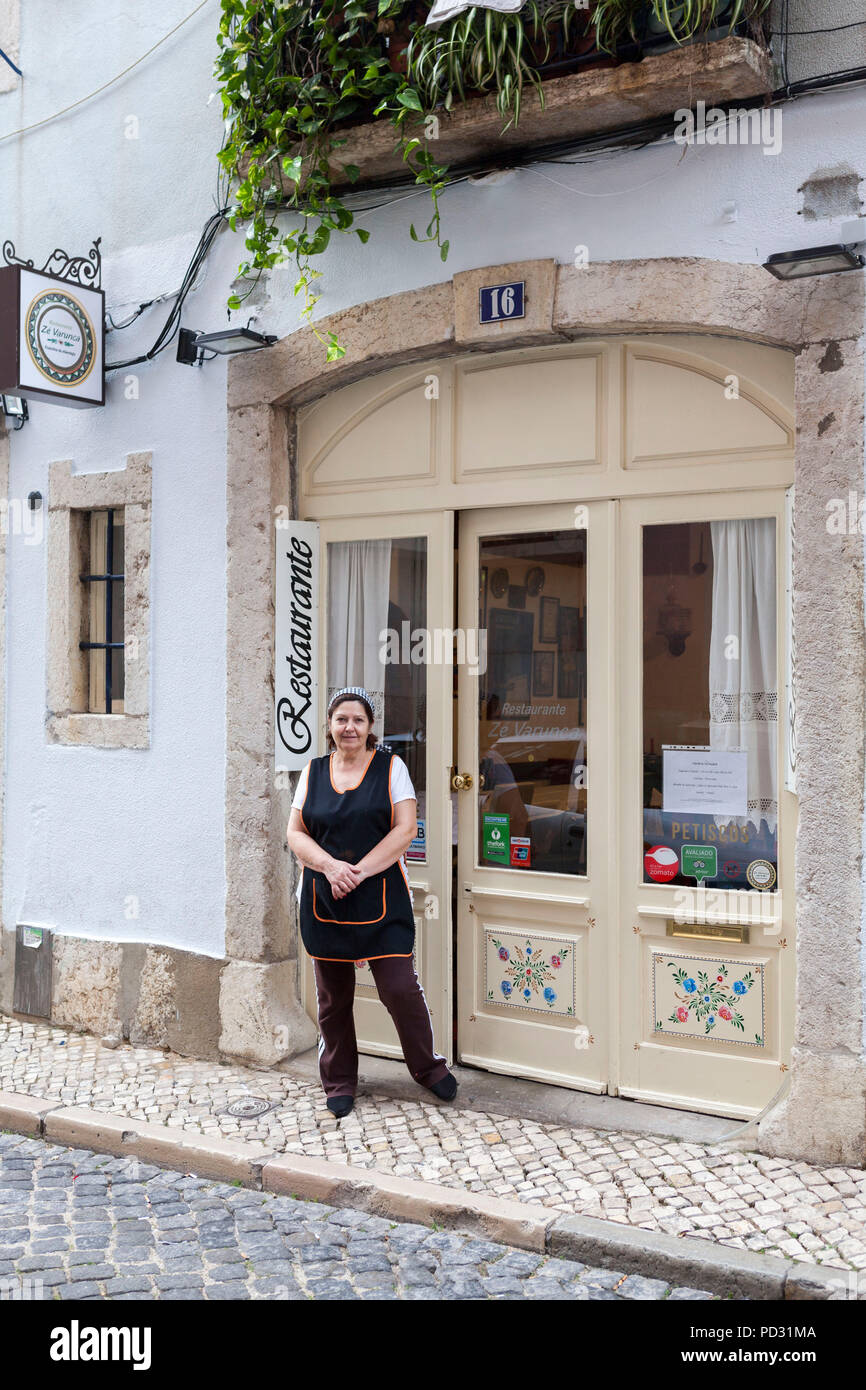 Ze Varunca ristorante, Lisbona, Portogallo Foto Stock