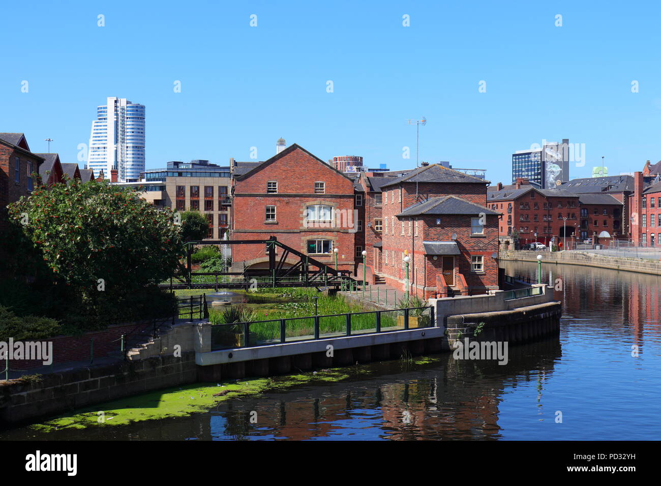 Leeds Waterfront sulle chiamate Foto Stock