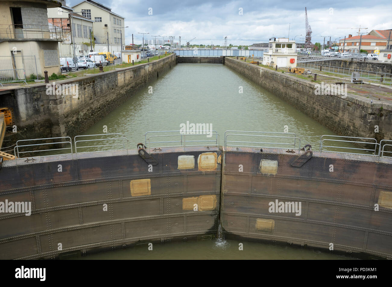 Chiusa nel dock di Bordeaux Foto Stock