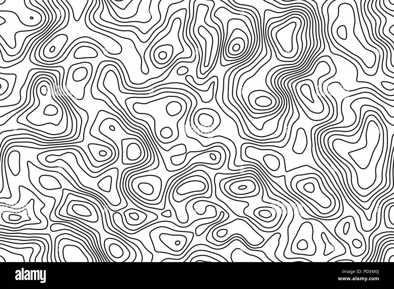 Modello senza soluzione di continuità la mappa topografica sfondo. Illustrazione Vettoriale. Dettaglio mappa topografica. Linea sottile design. Illustrazione Vettoriale