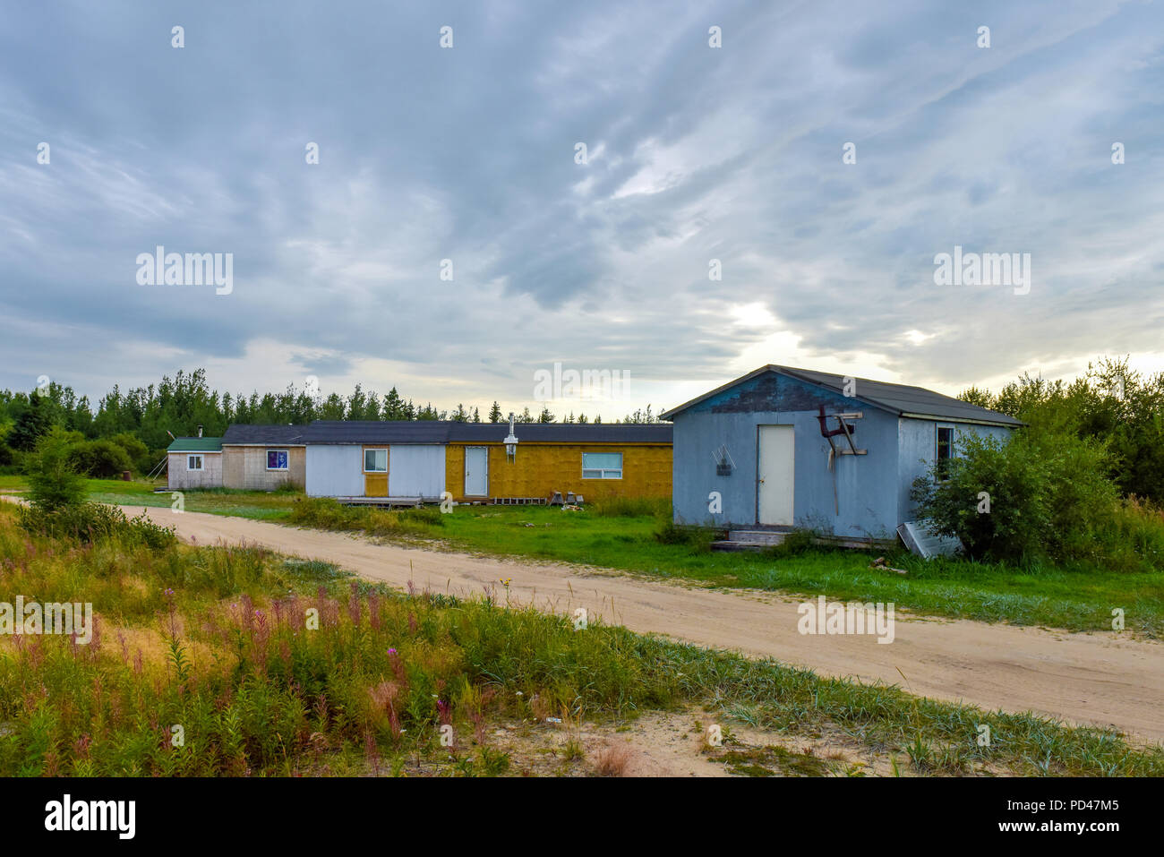 Isola di Fort-George (terra nativa) su La grande fiume, accanto a Chisasibi, Northern Quebec Foto Stock