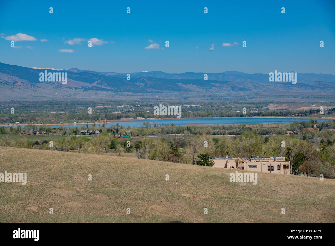 Superba bellissimo paesaggio di Boulder si affacciano su Davidson Mesa, Colorado Foto Stock