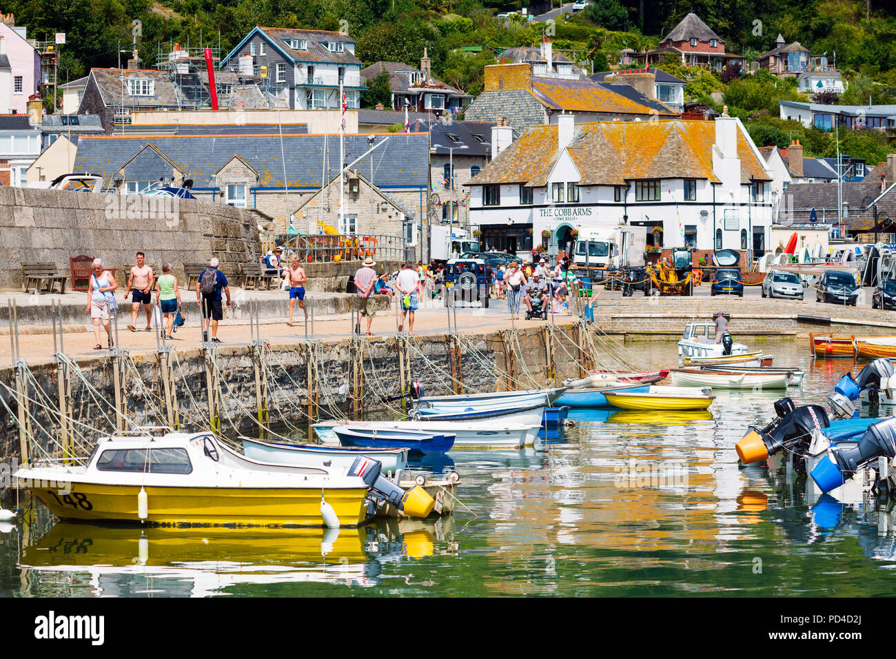 Lyme Regis Harbour, Dorset, Regno Unito. Foto Stock