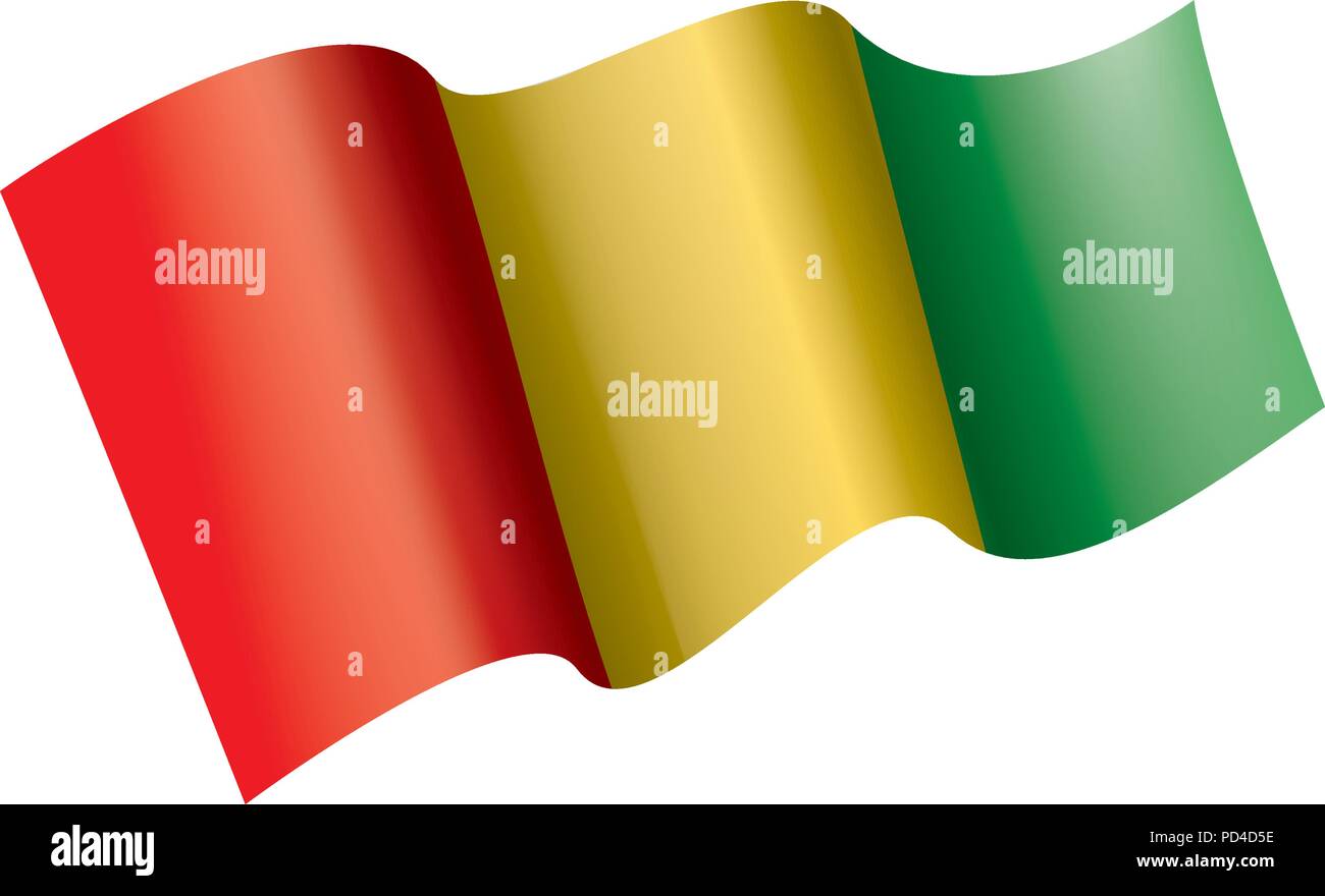 Bandiera della guinea, illustrazione vettoriale Illustrazione Vettoriale