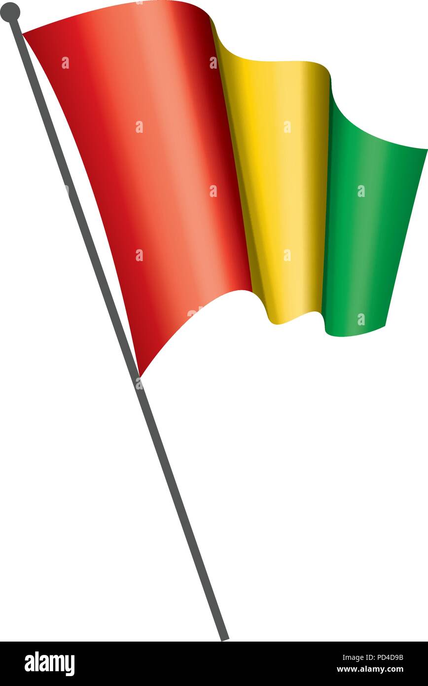 Bandiera della guinea, illustrazione vettoriale Illustrazione Vettoriale