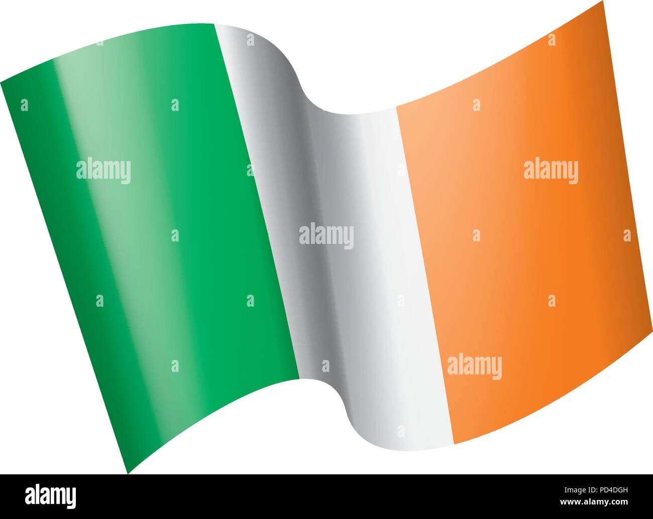 Irlanda bandiera, illustrazione vettoriale Illustrazione Vettoriale
