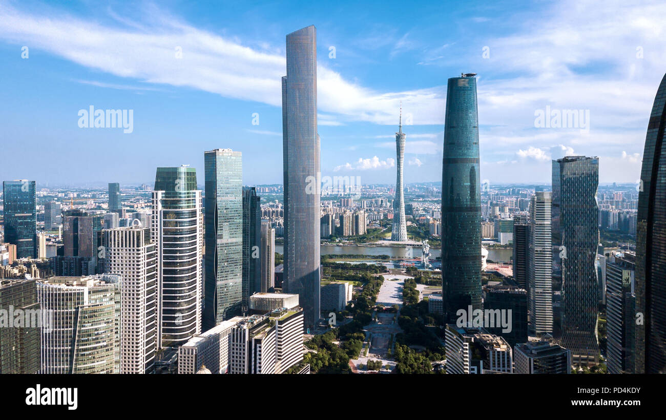 Città di Guangzhou scenario nella provincia di Guangdong Foto Stock