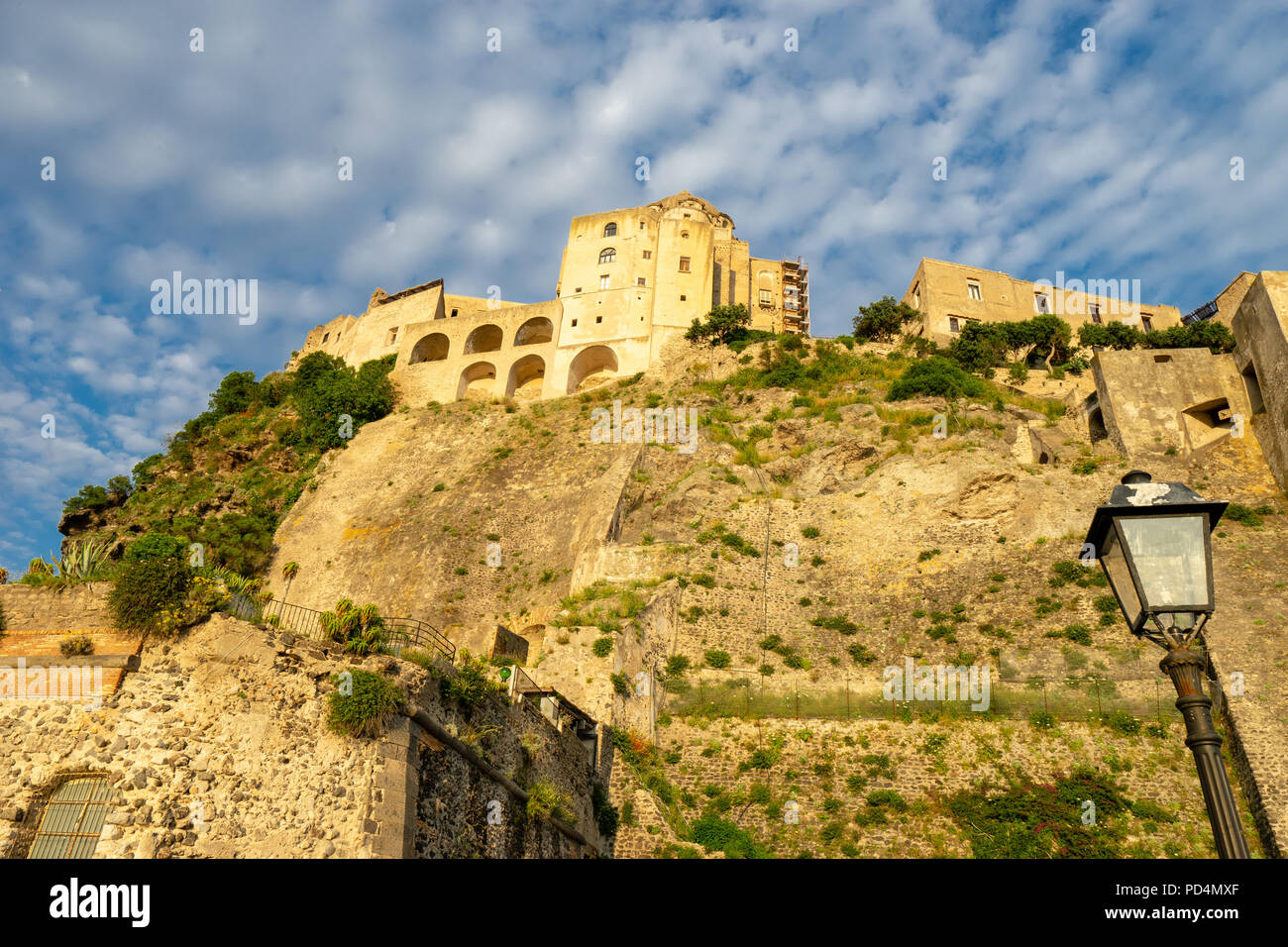 Castello Aragonese di Ischia, vicino a Napoli, Italia Foto Stock