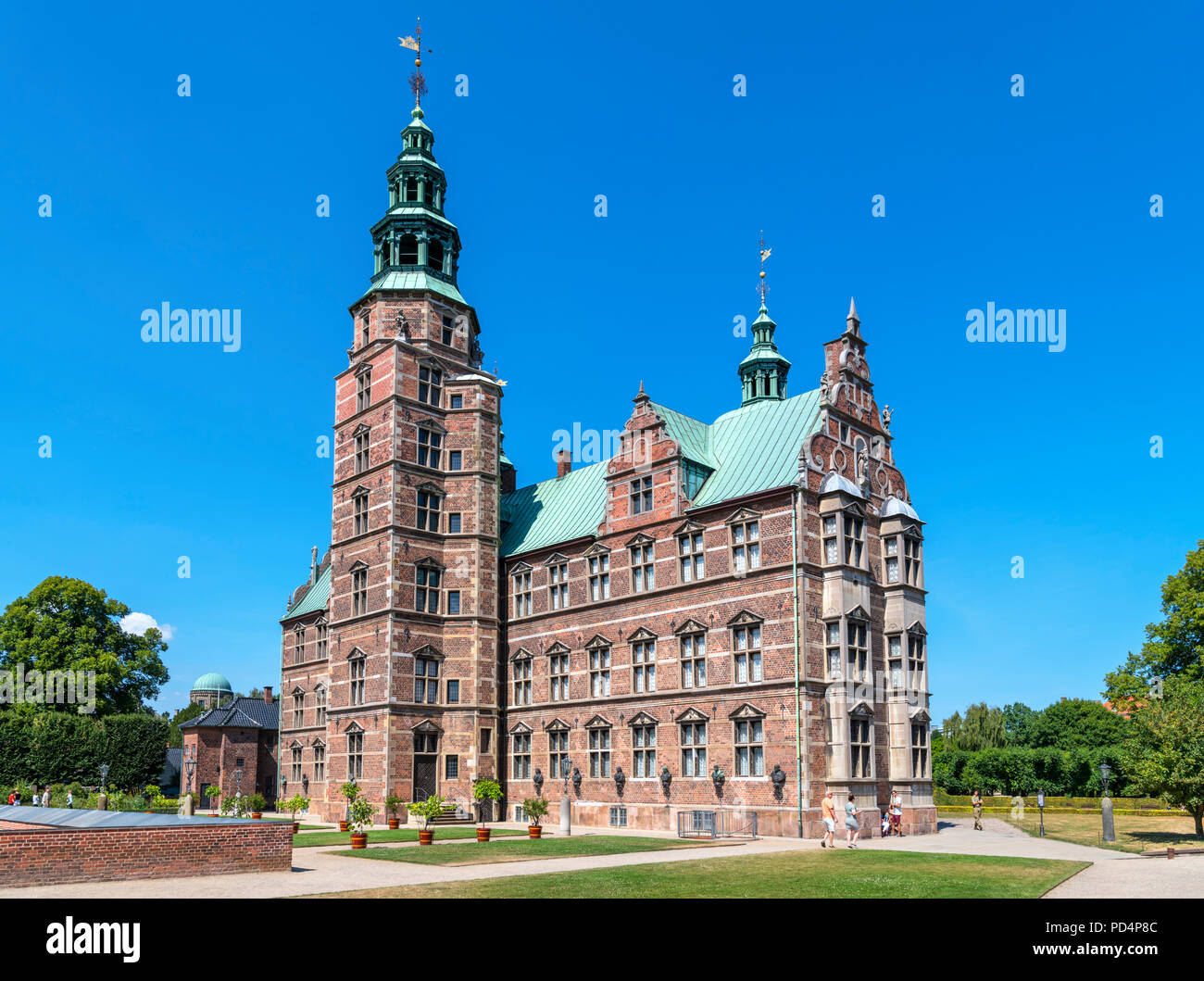Rosenborg Slot (Il Castello di Rosenborg), Copenhagen, Danimarca Foto Stock