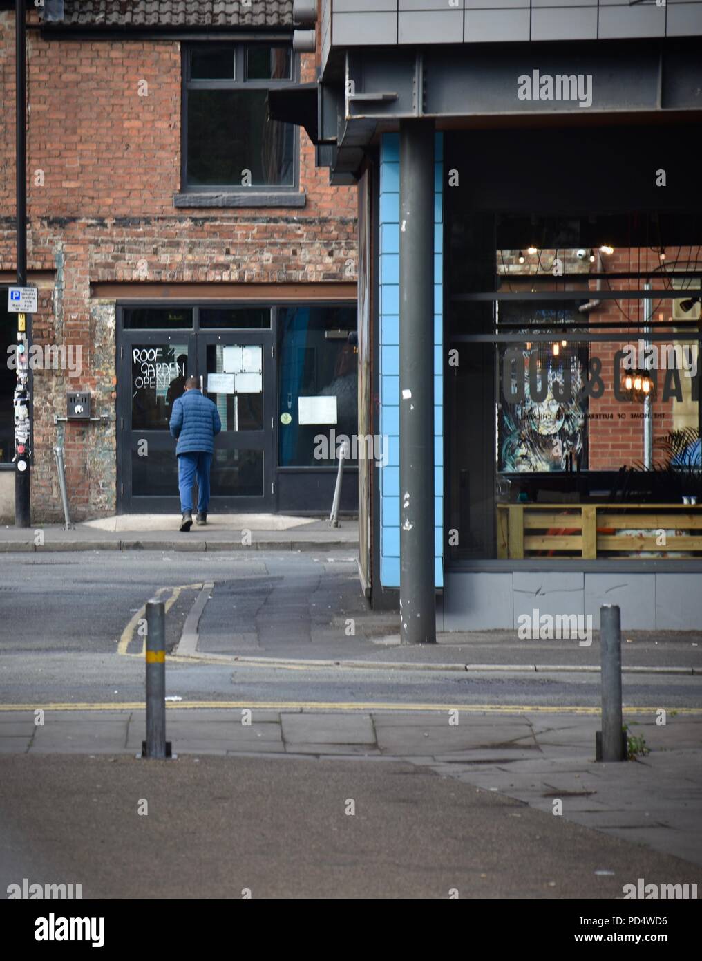 Il centro della città di Manchester, street photography, la vita di tutti i giorni Foto Stock