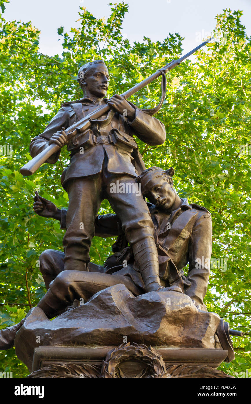 Boer War Memorial in St rna Square Manchester Foto Stock
