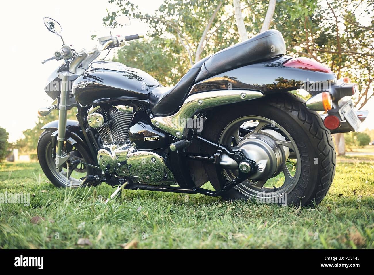 MERIDA, YUC/MESSICO - Feb 12, 2017: Suzuki Boulevard M50 moto 805cc V-Twin motore, per esterno Foto Stock