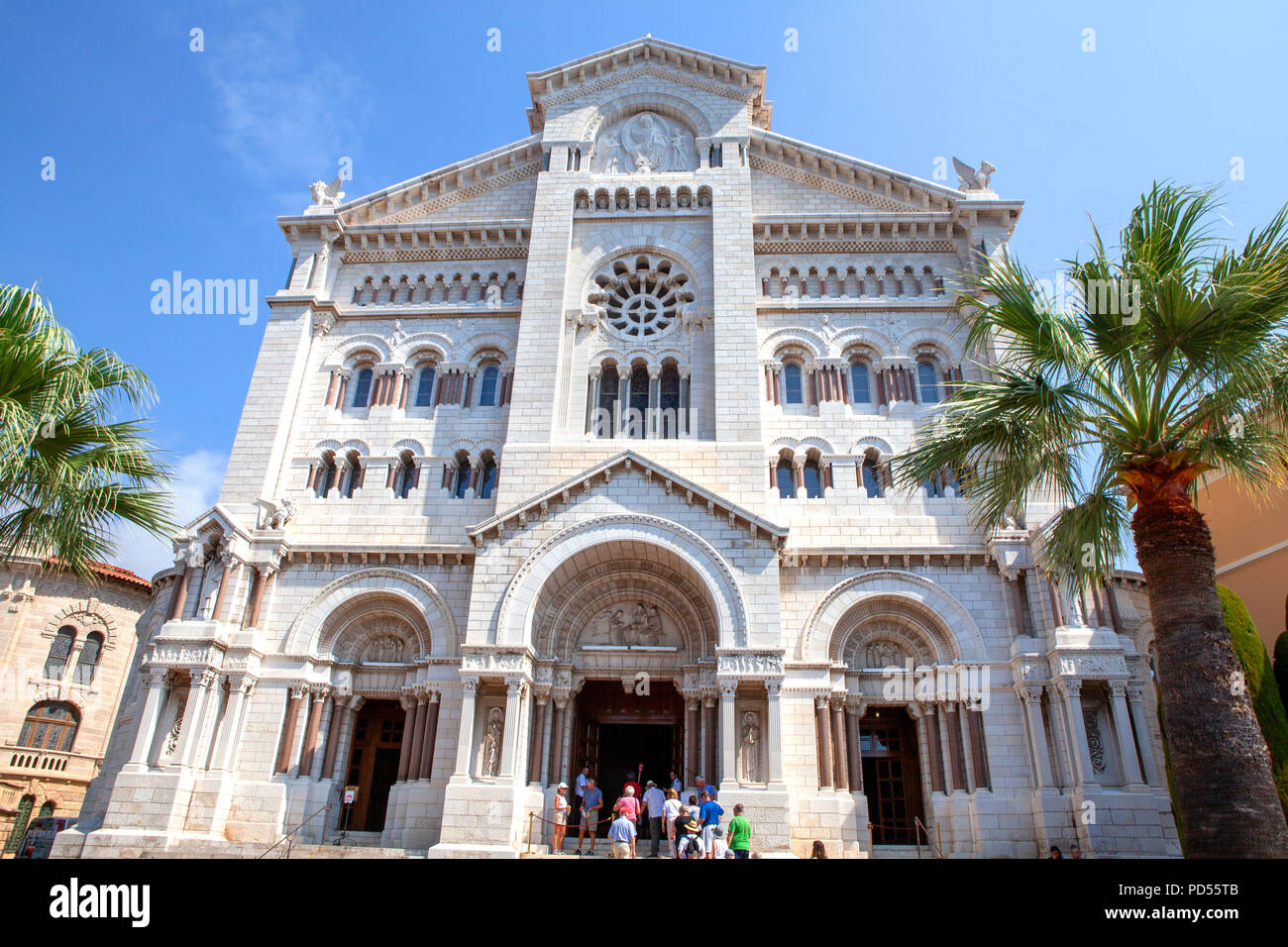 Cattedrale di Nostra Signora dell Immacolata Concezione aka la Cattedrale di San Nicola a Monaco sulla Riviera francese in Europa occidentale Foto Stock