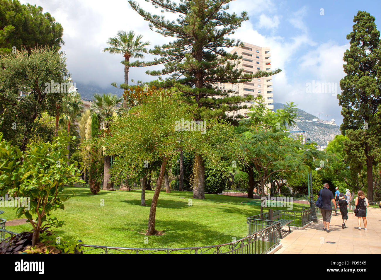Area giardino a Monte Carlo nel Principato di Monaco area del Principato di Monaco Foto Stock